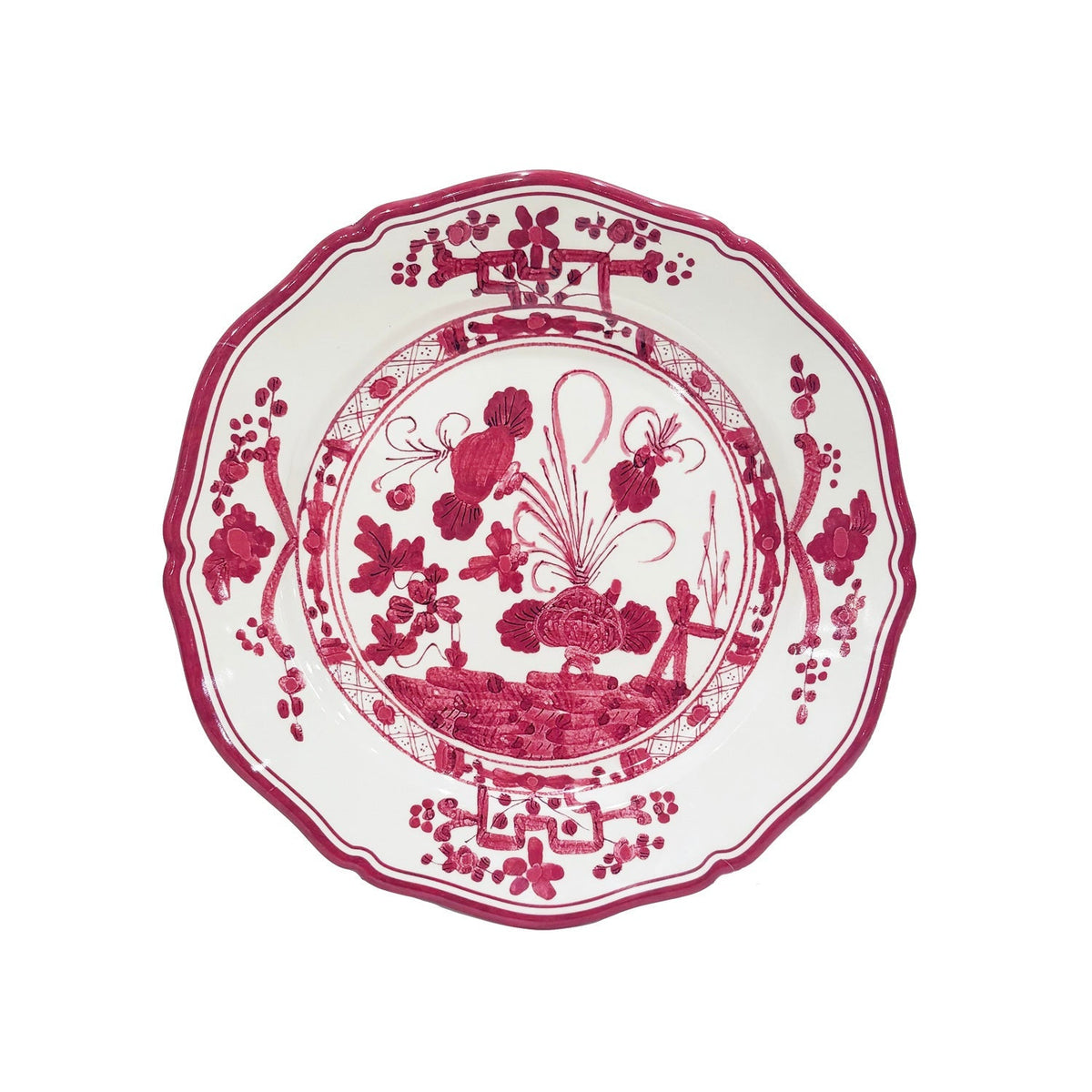 VIDA Faenza Salad Plate Set of 4 (Deep Pink and White)