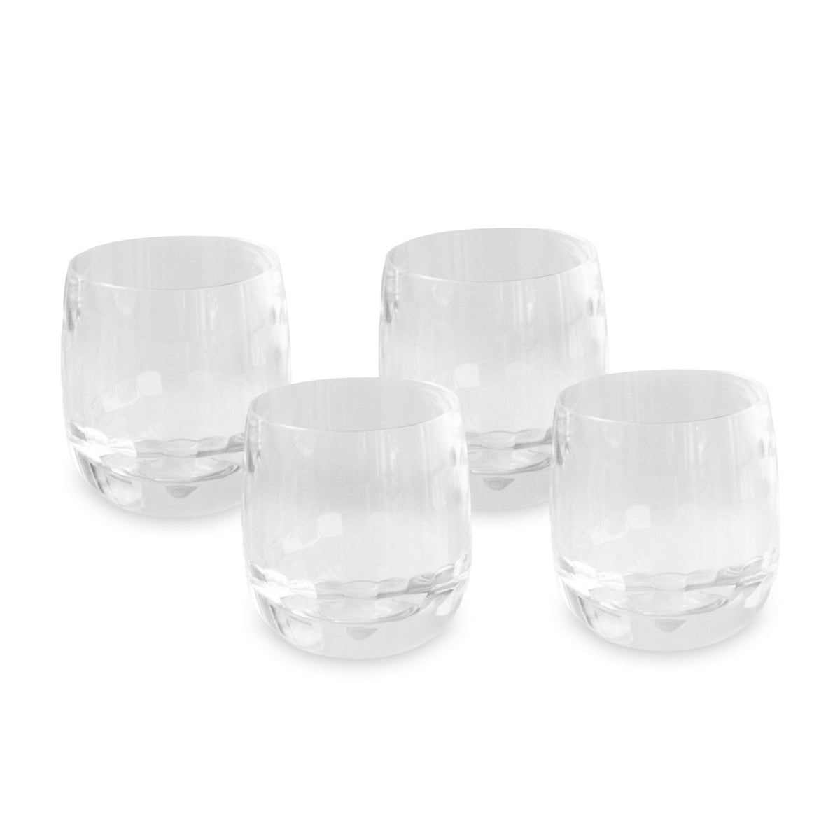VIDA Arabella Acrylic Double Old Fashioned Set of 4 (Clear) 8 fl oz