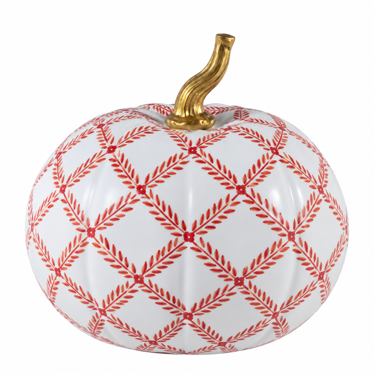 Rusty Red Trellis Pumpkin