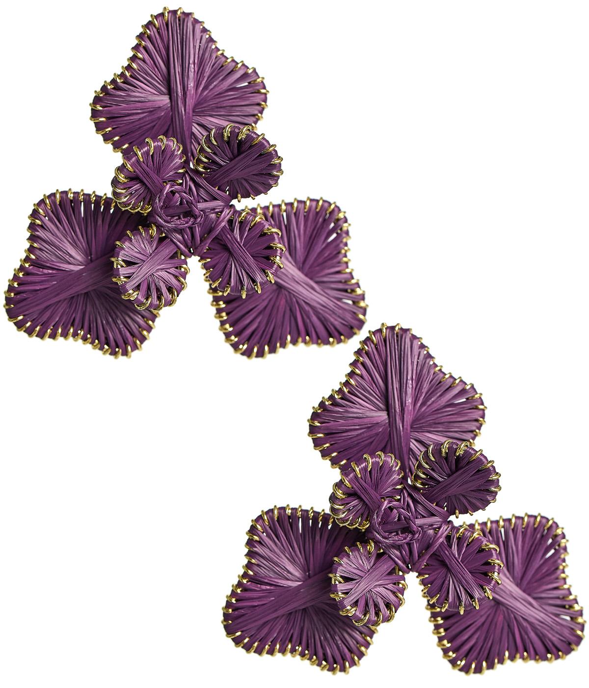 Kaia - Raffia Flower Earring