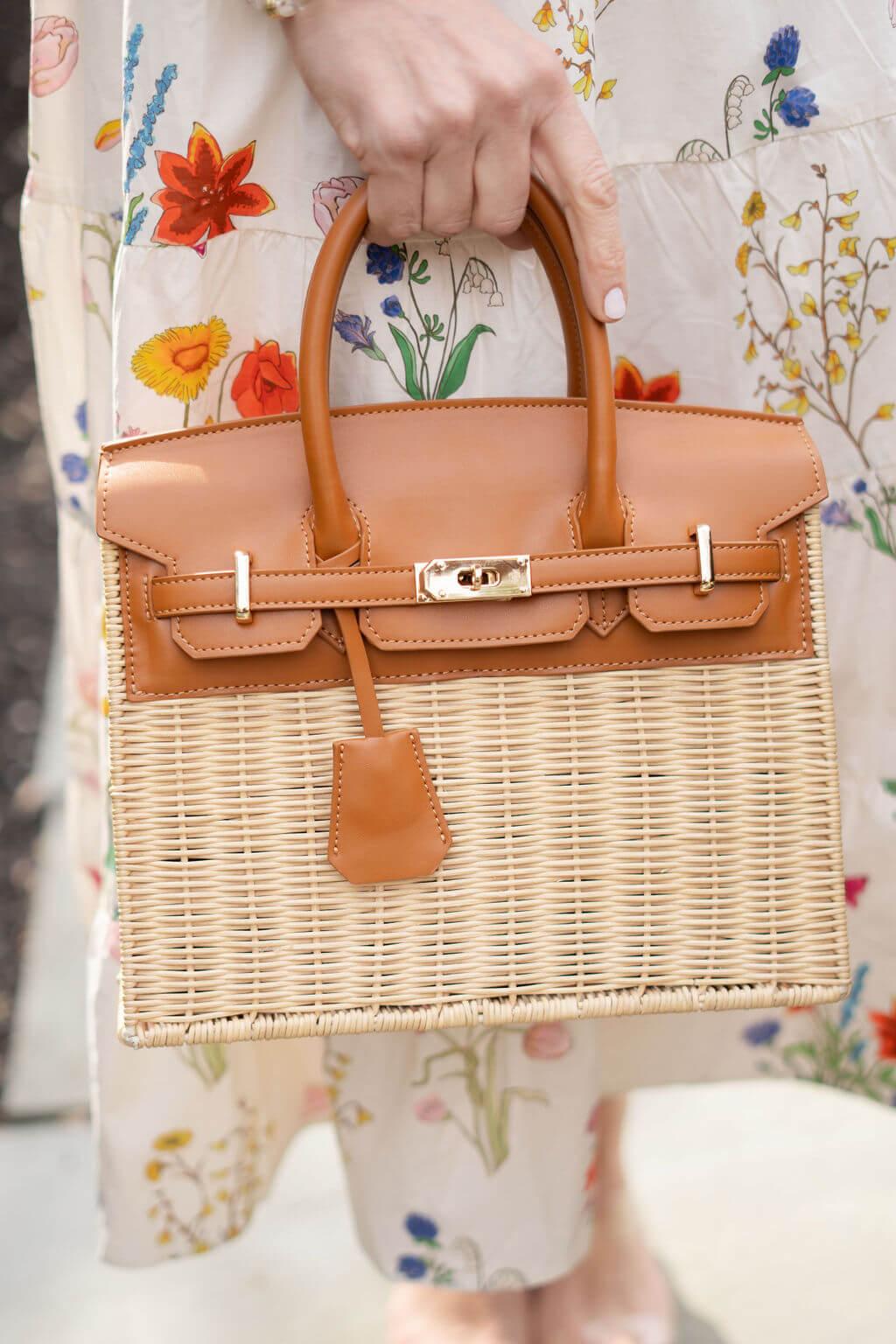 Margo Camel - Wicker Handbag