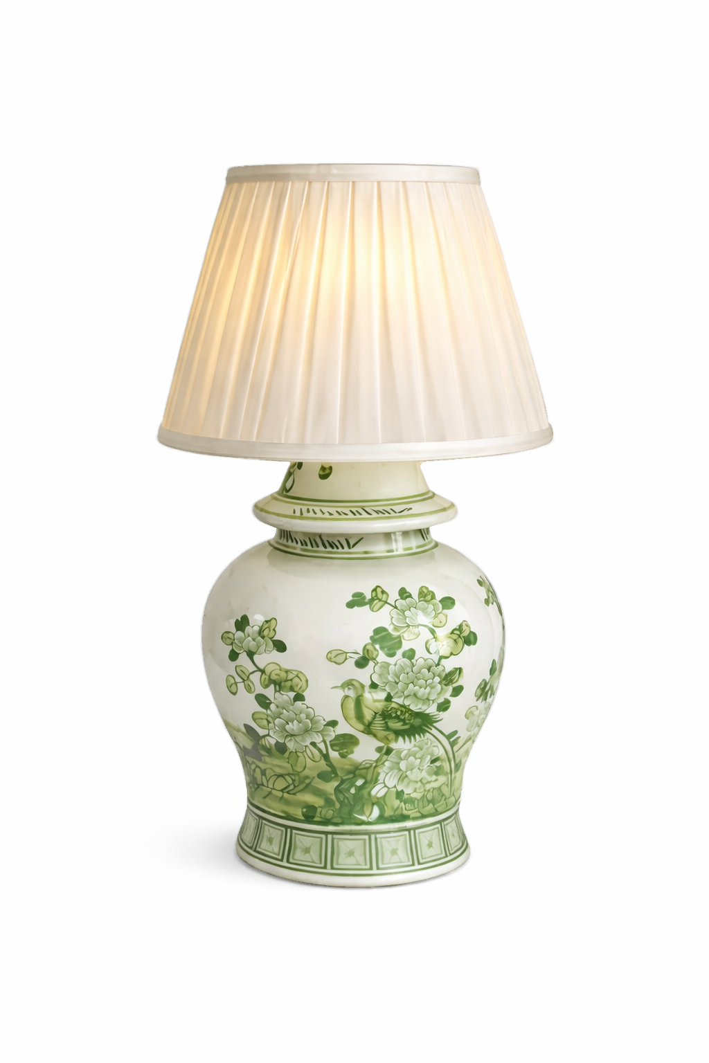 Green Bird Porcelain Rechargeable Lamp