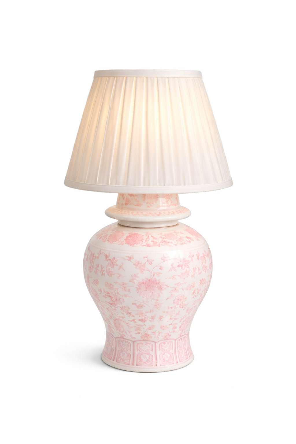 Pink Porcelain Rechargeable Lamp