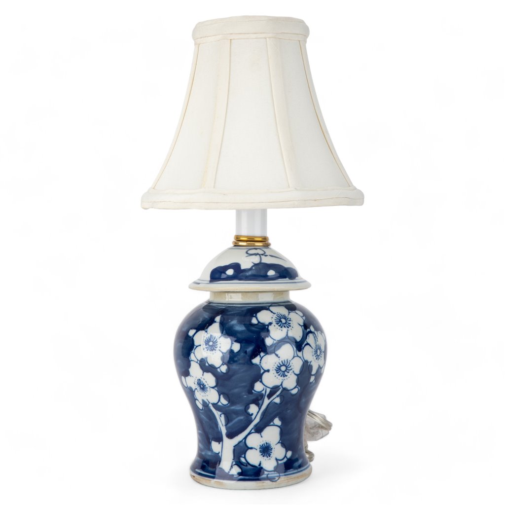 Set of 2 Navy Cherry Blossom Mini Lamp