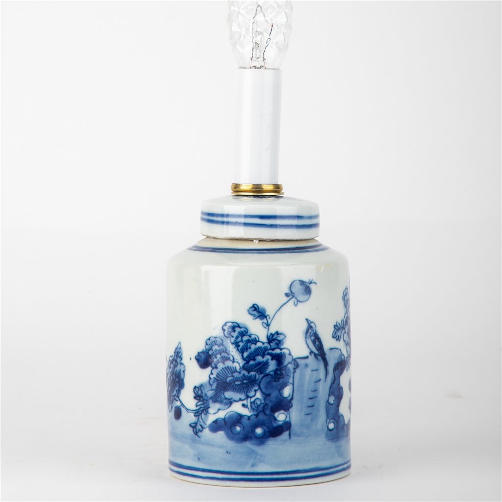 Set of 2 Floral Tea Jar Mini Lamp