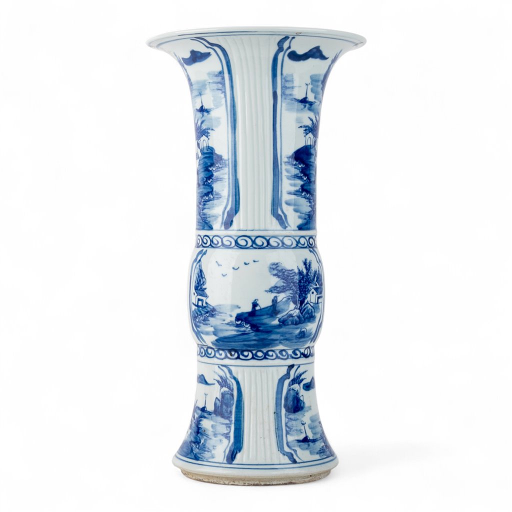 Grand Scenic Trumpet Vase