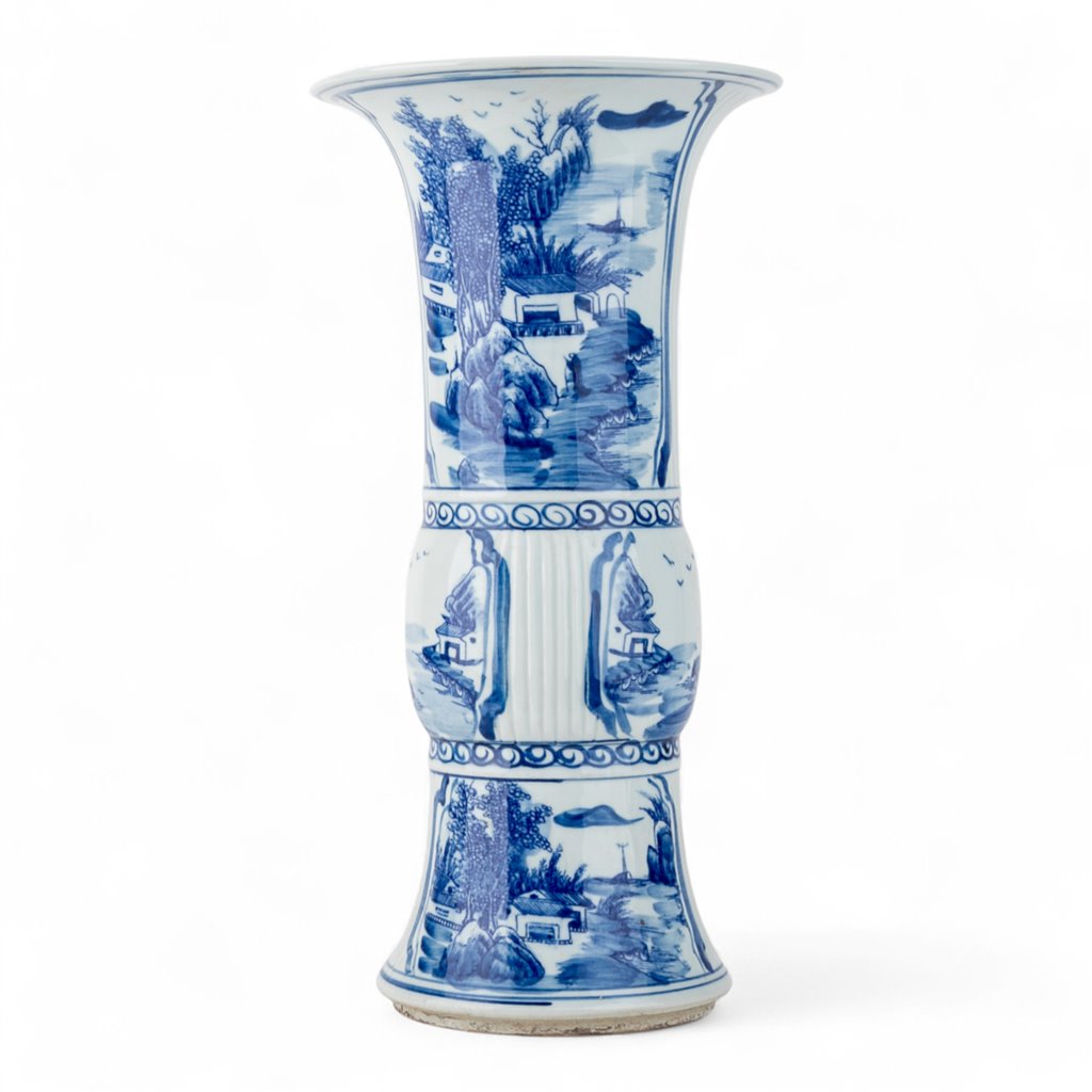 Grand Scenic Trumpet Vase