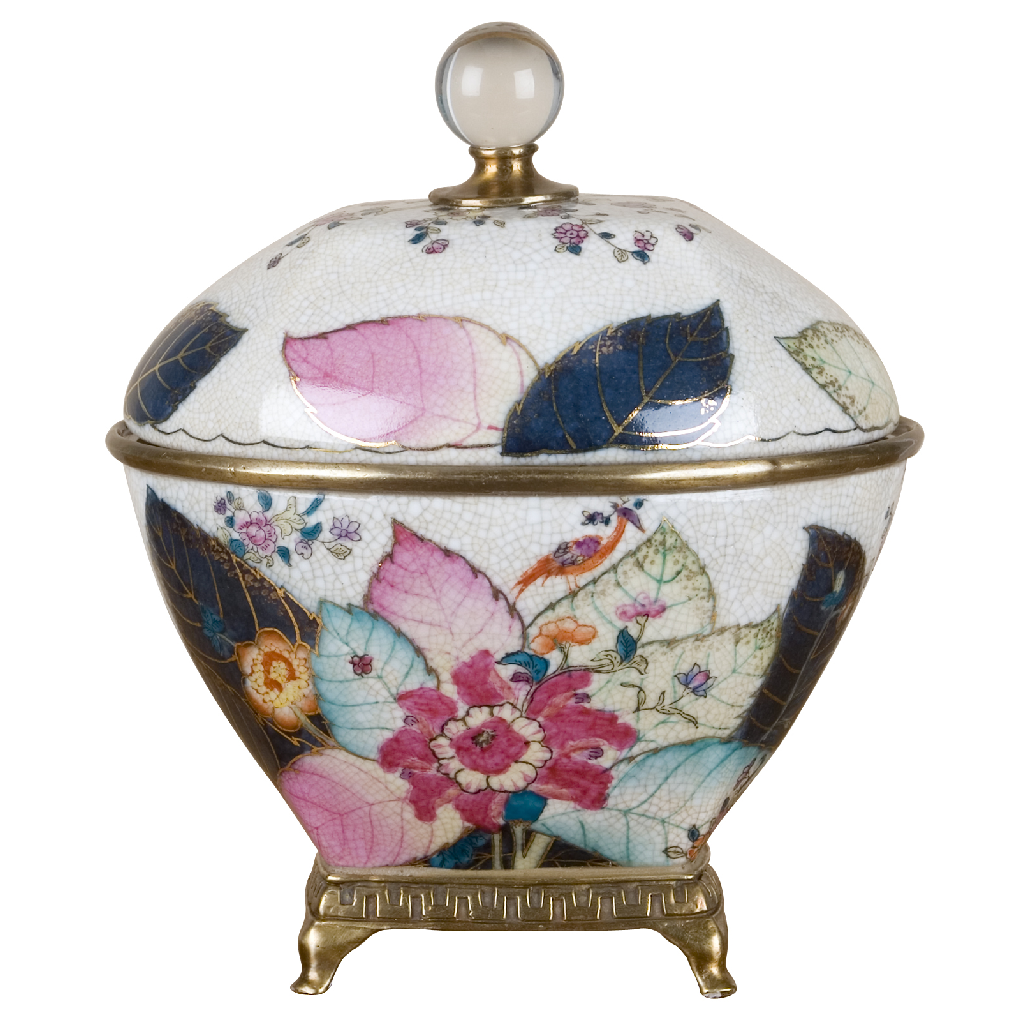 Tobacco Leaf Box with Bronze Ormolu
