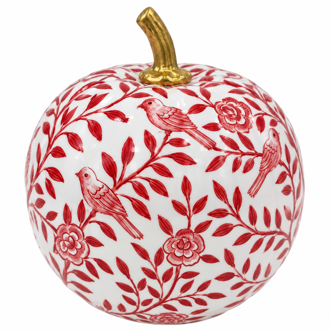 Red Bird & Vine Pumpkin