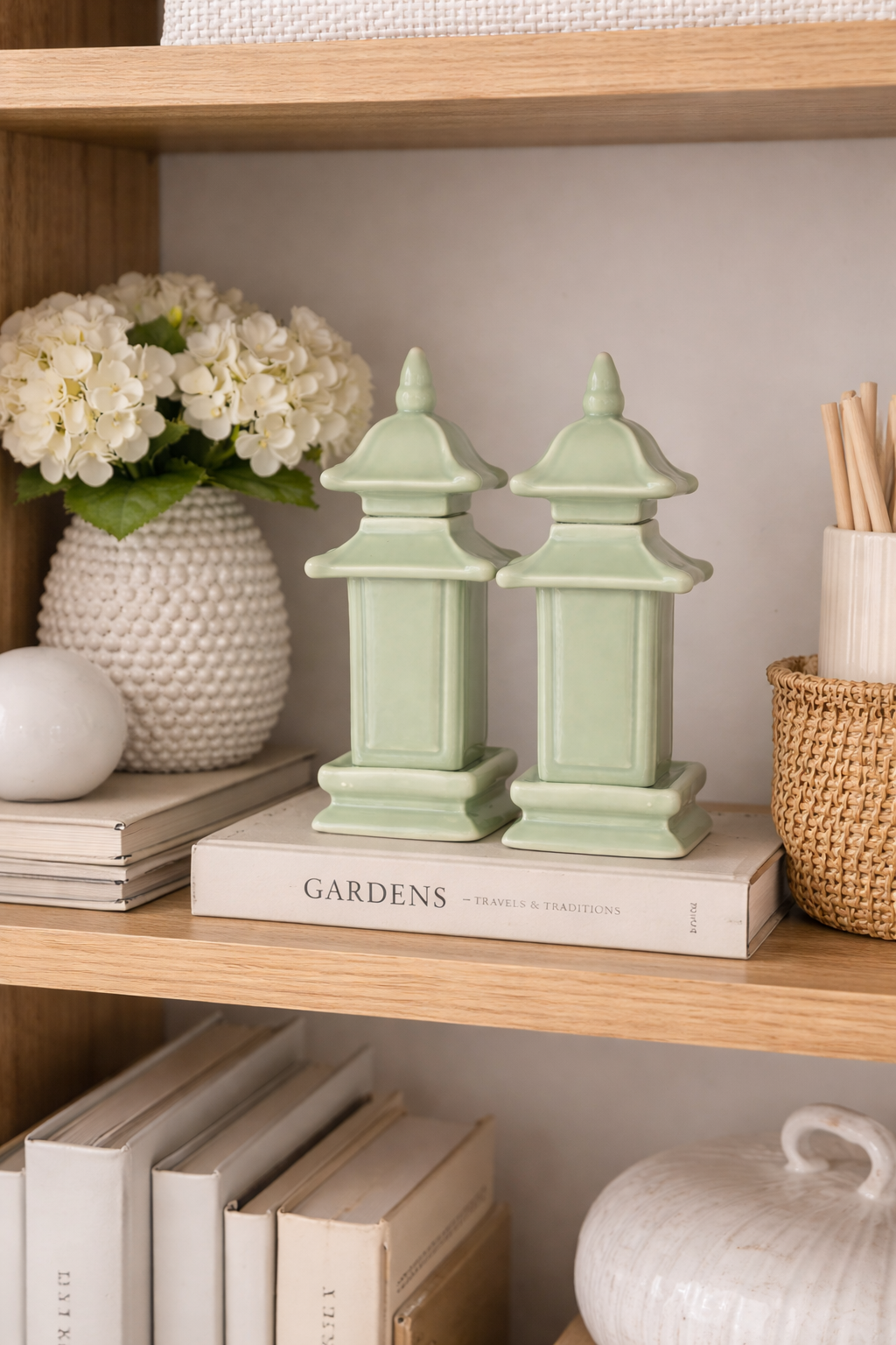 Mini Soft Green Pagodas