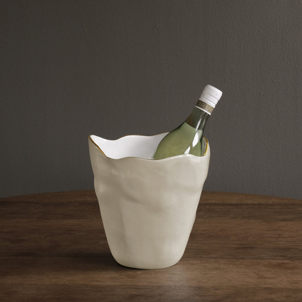 ENCANTO Soho Large Ice Bucket (Cream and White)