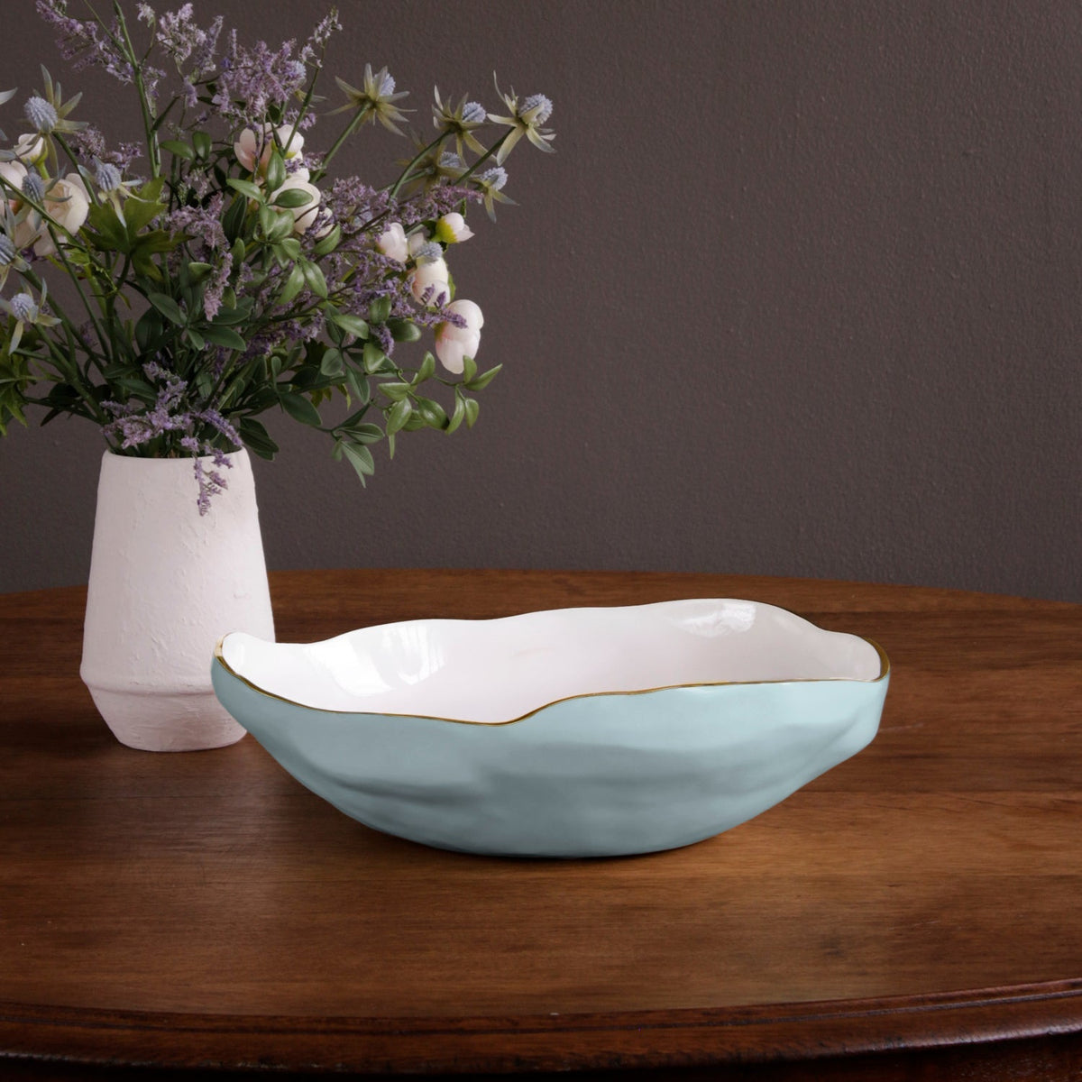 ENCANTO Nuevo Large Bowl (Sky Blue and White)