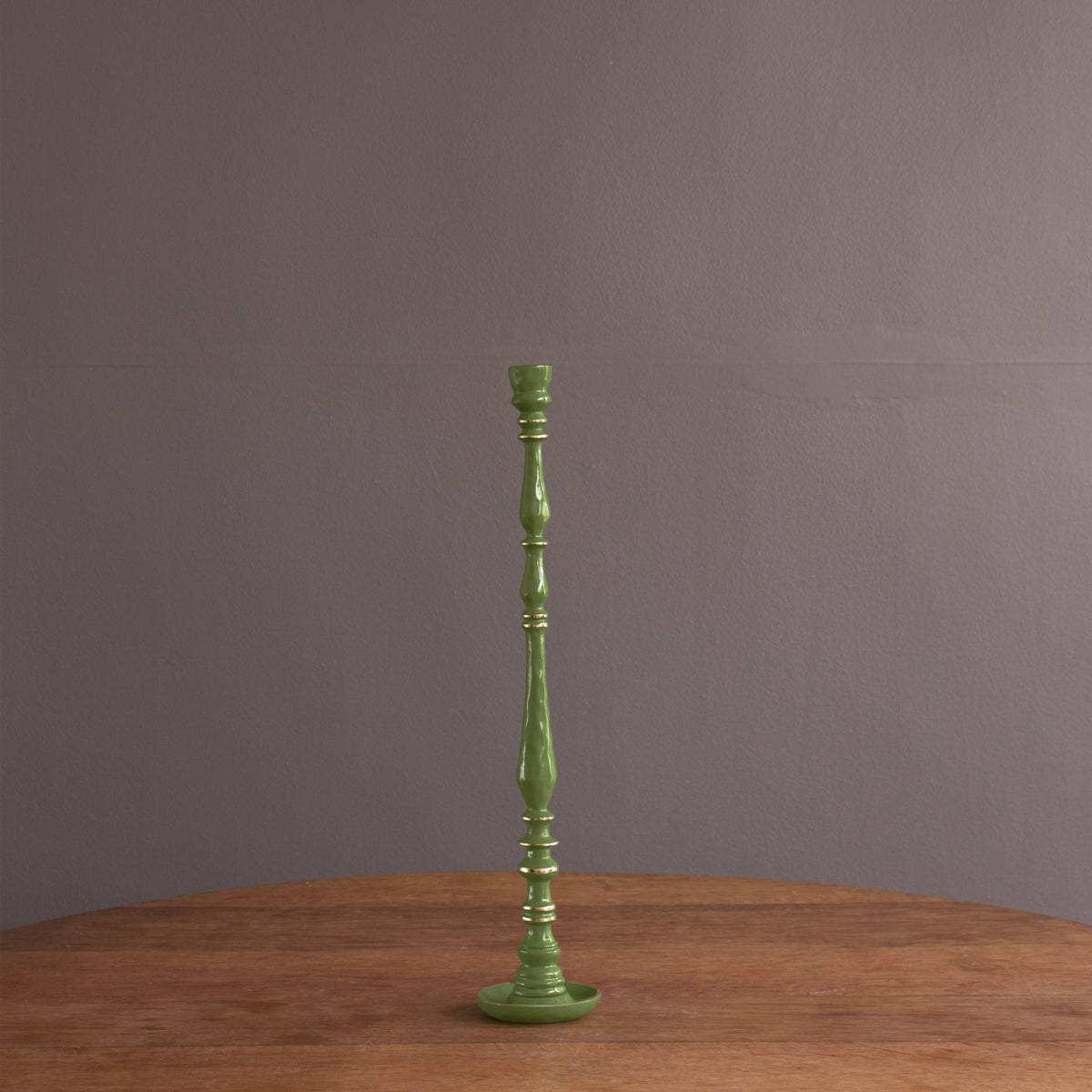 ENCANTO Crosby Large Candlestick Holder (Leaf Green)