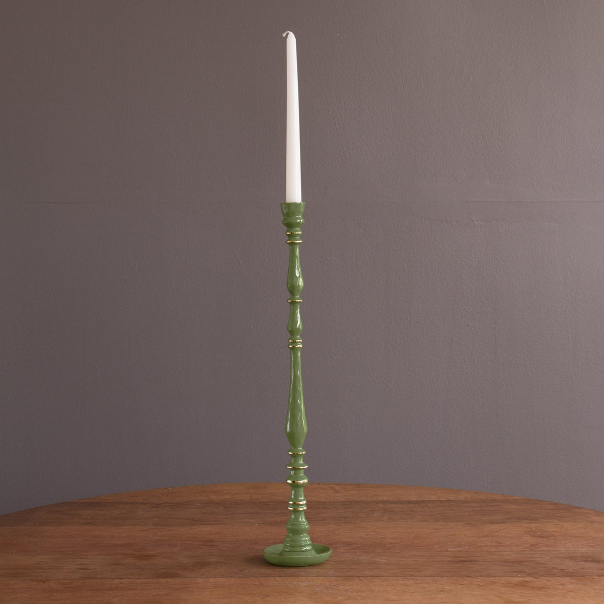 ENCANTO Crosby Large Candlestick Holder (Leaf Green)