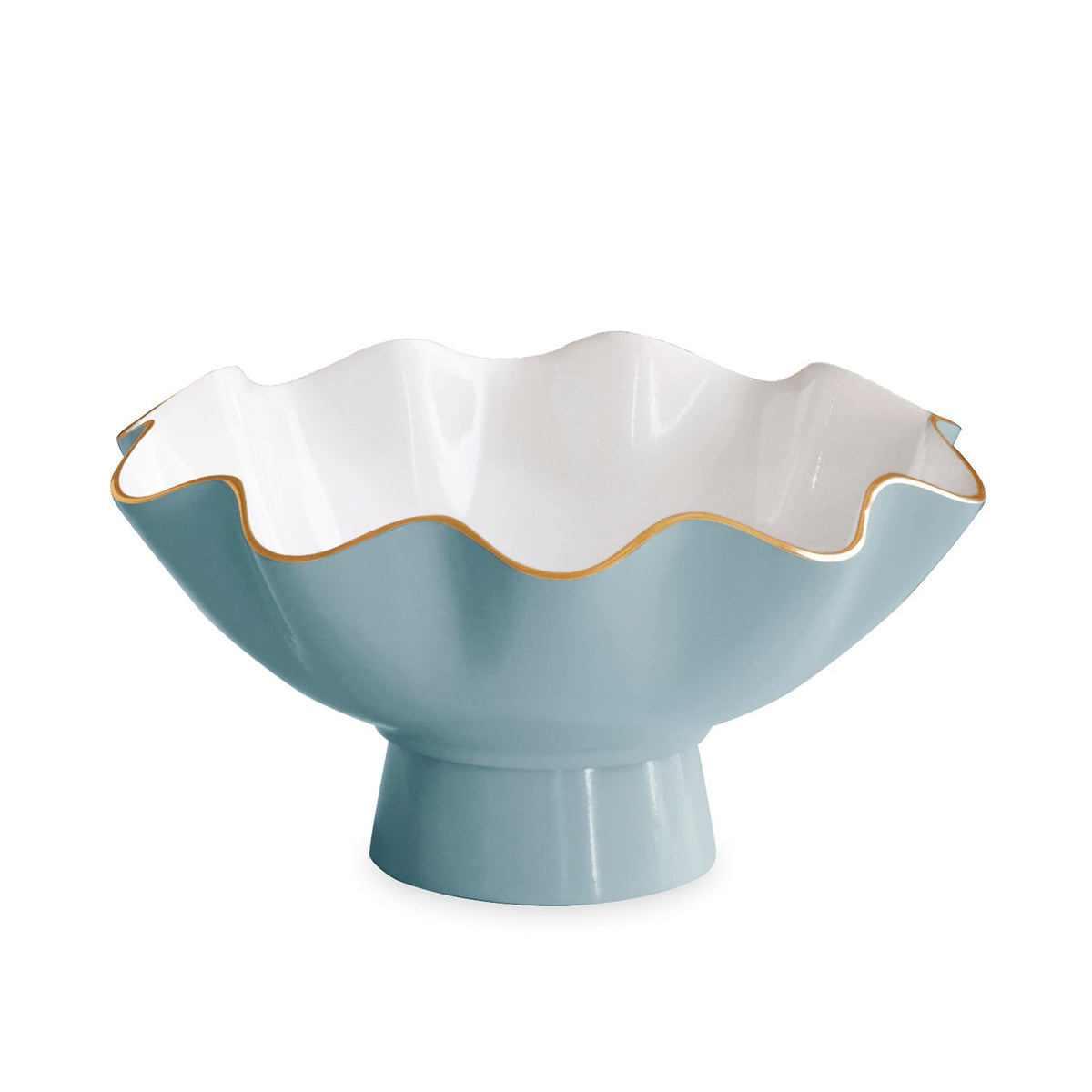 ENCANTO Carola Small Pedestal (Turquoise and White)