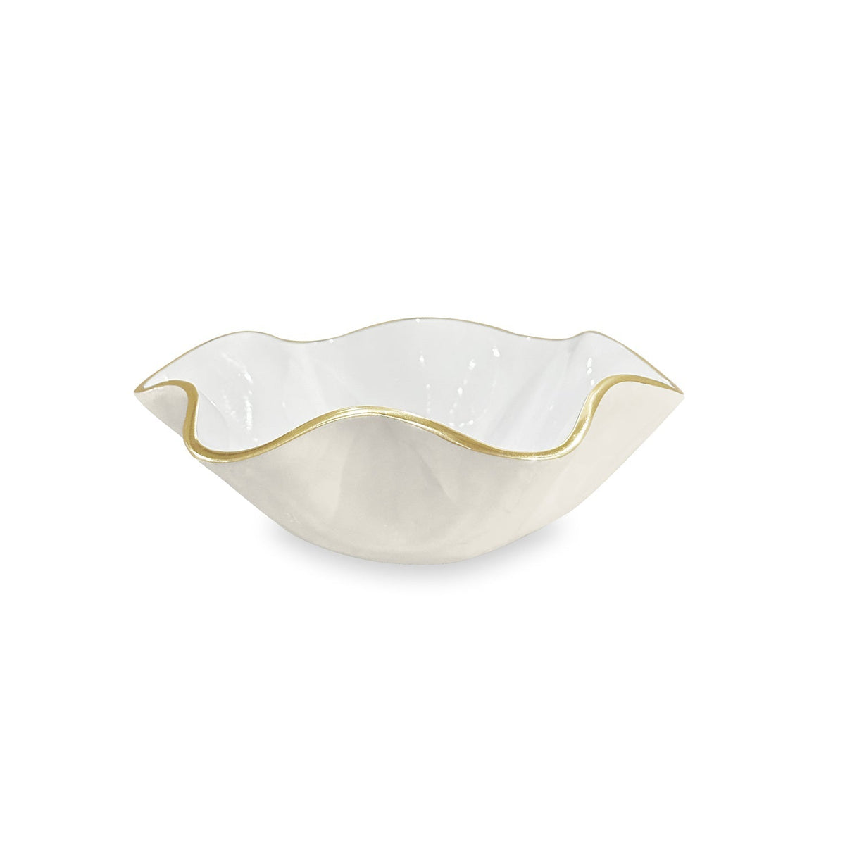 ENCANTO Carola Small Round Bowl (Cream and White)