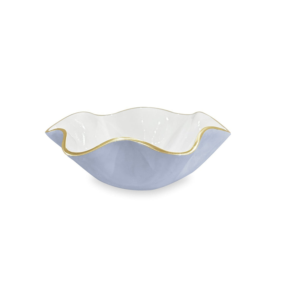 ENCANTO Carola Small Round Bowl (Periwinkle and White)