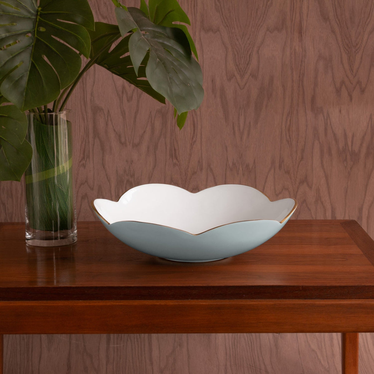 ENCANTO Amelia Medium Bowl Slate and White