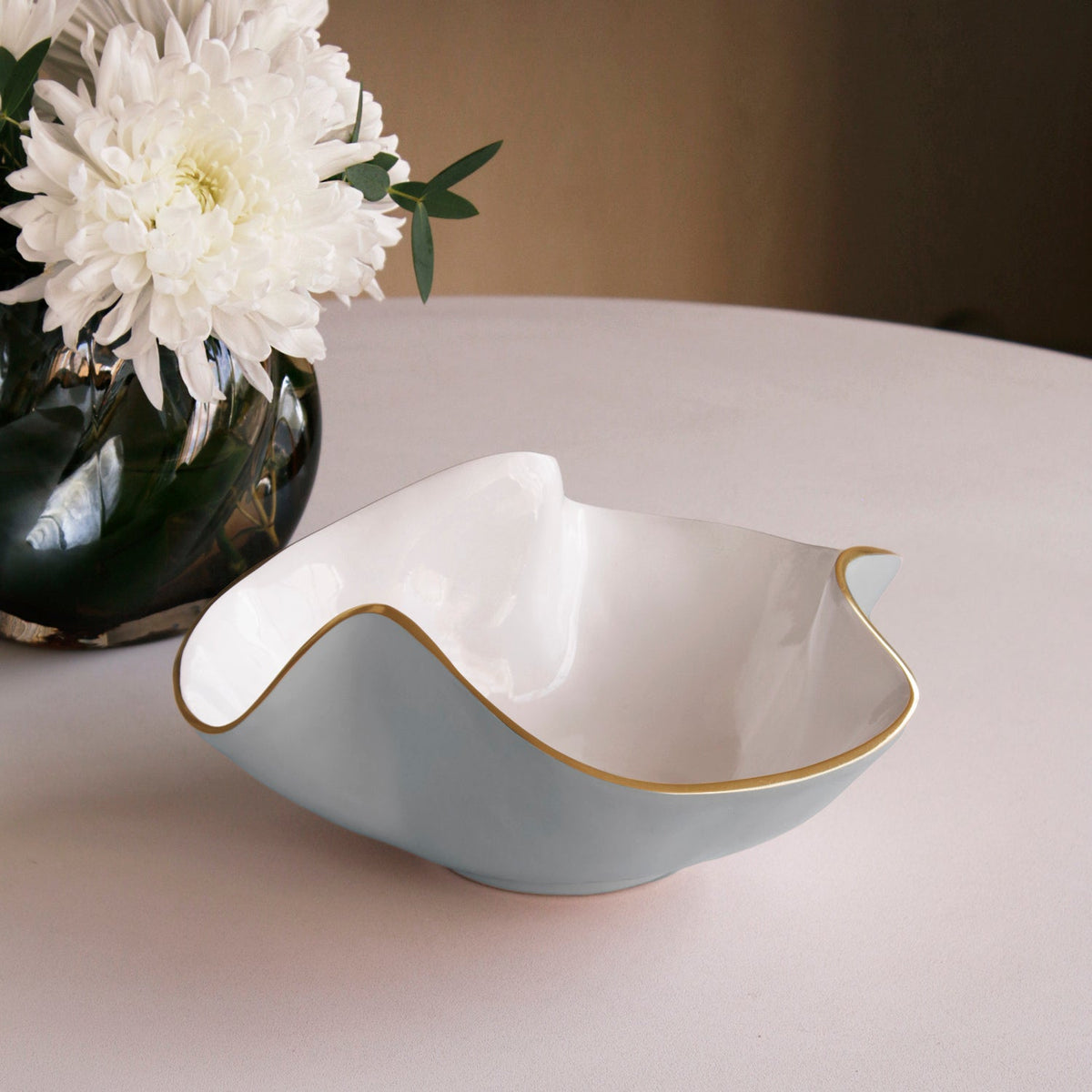 ENCANTO Aries Medium Bowl Slate and White