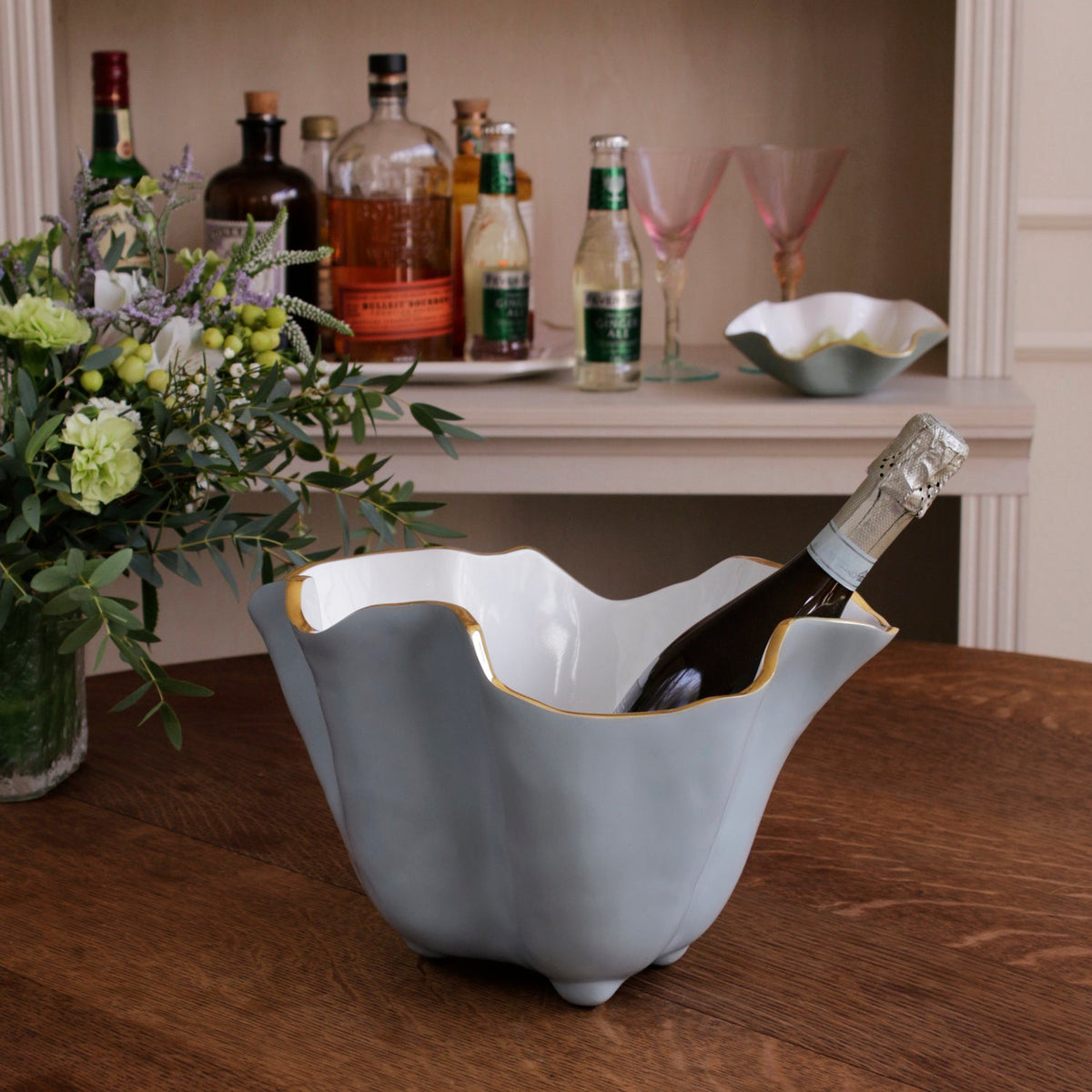 ENCANTO Onyx Ice Bucket Slate & White