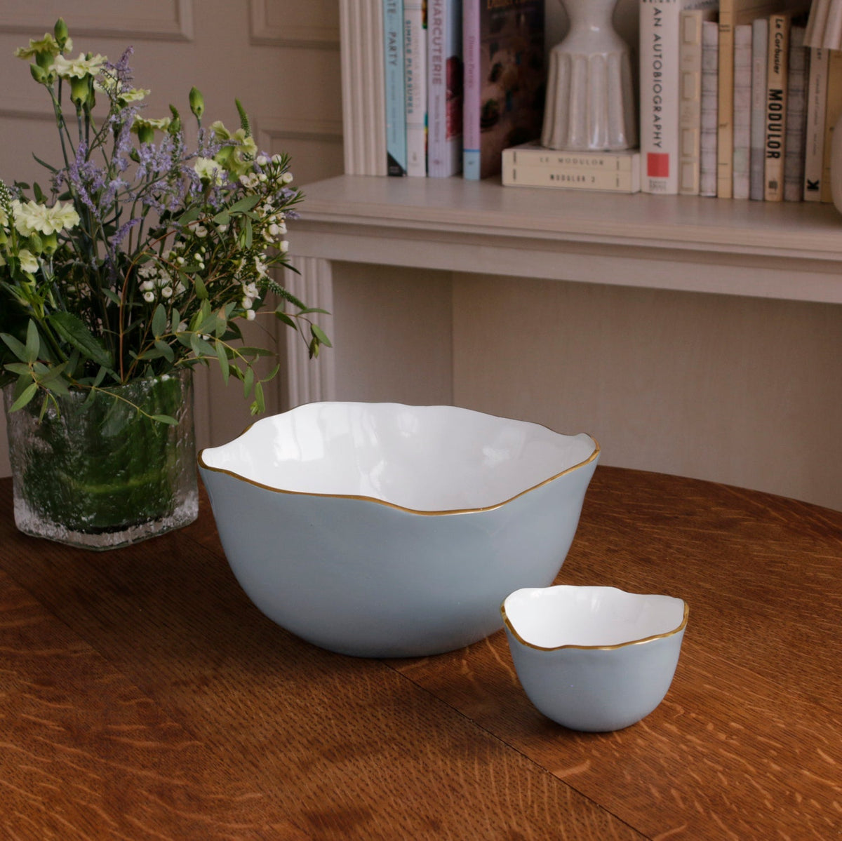 ENCANTO Osaka Large Bowl Slate & White