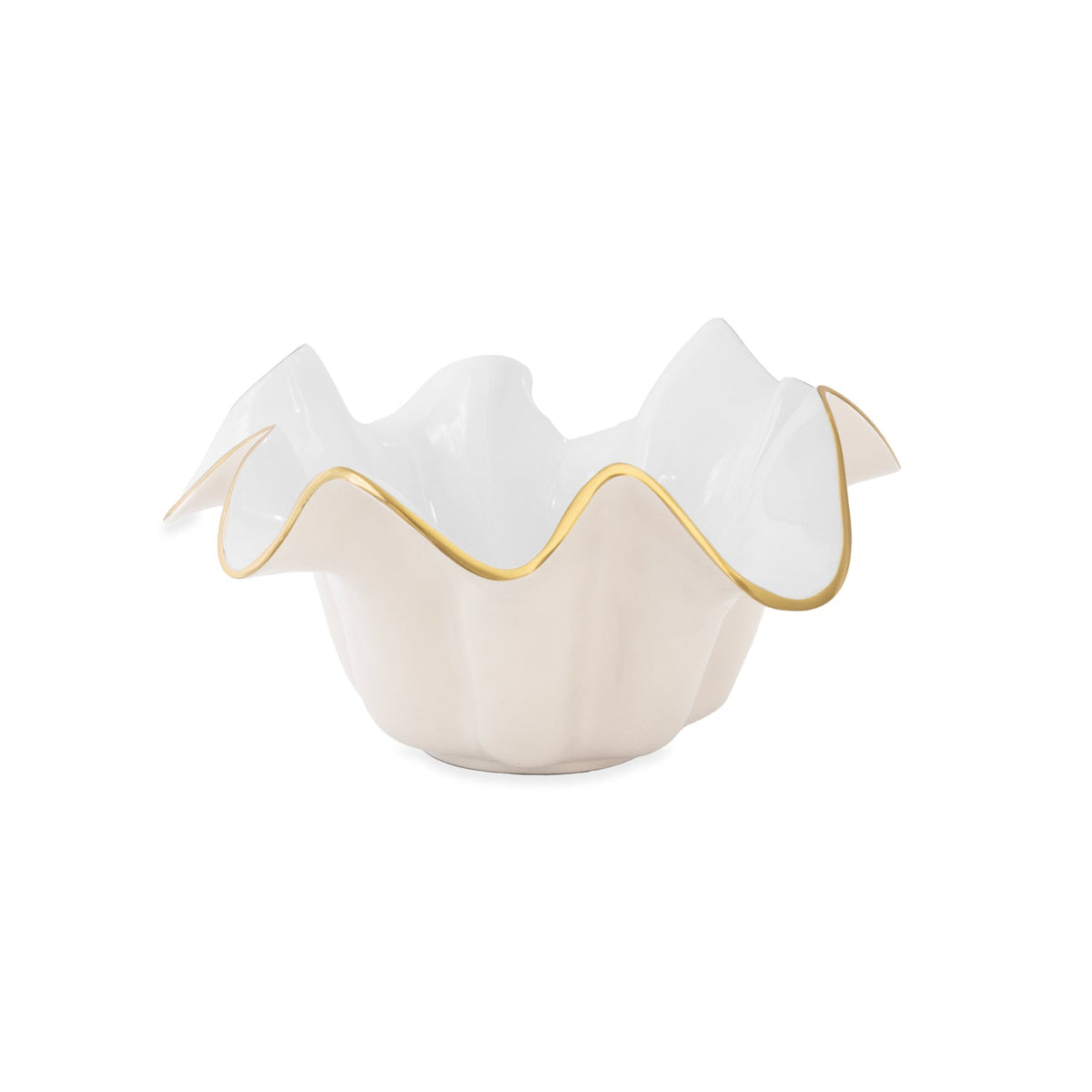 ENCANTO Medium Medusa Bowl Cream and White