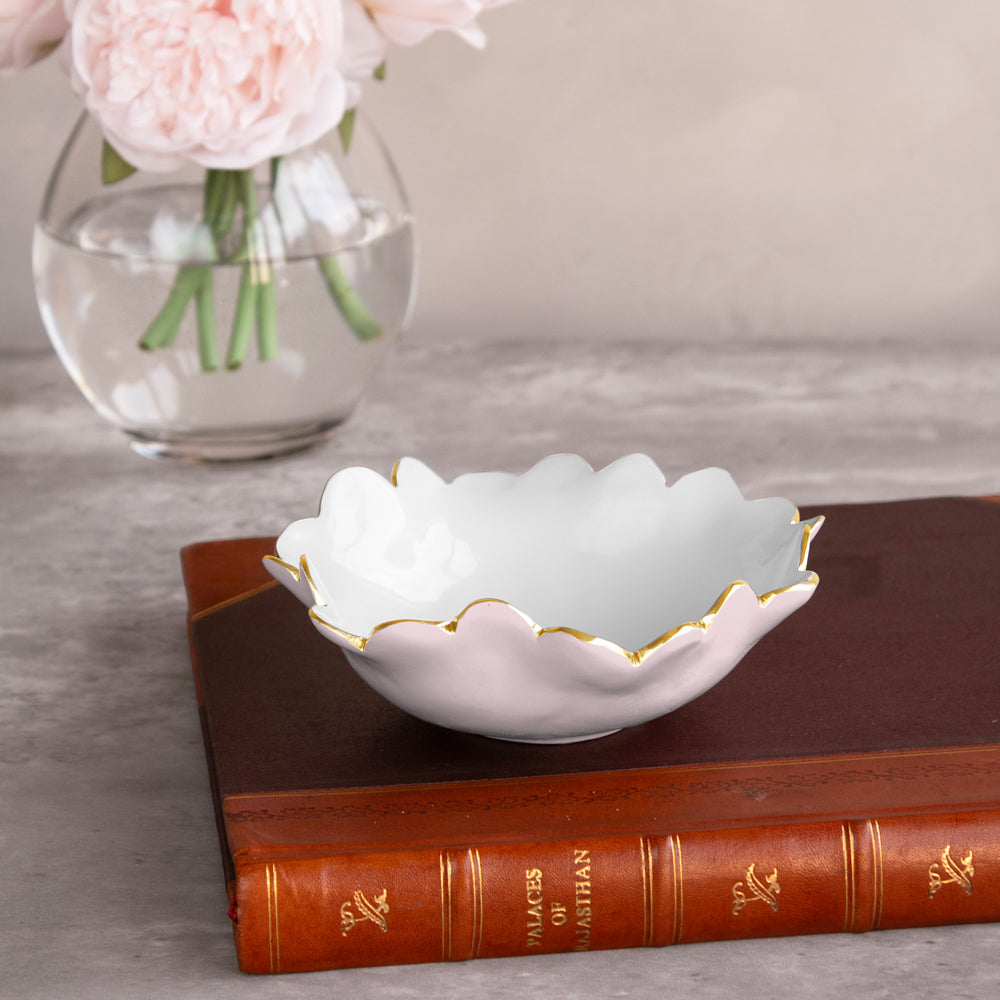 ENCANTO Colette Mini Round Bowl (Camellia and White)