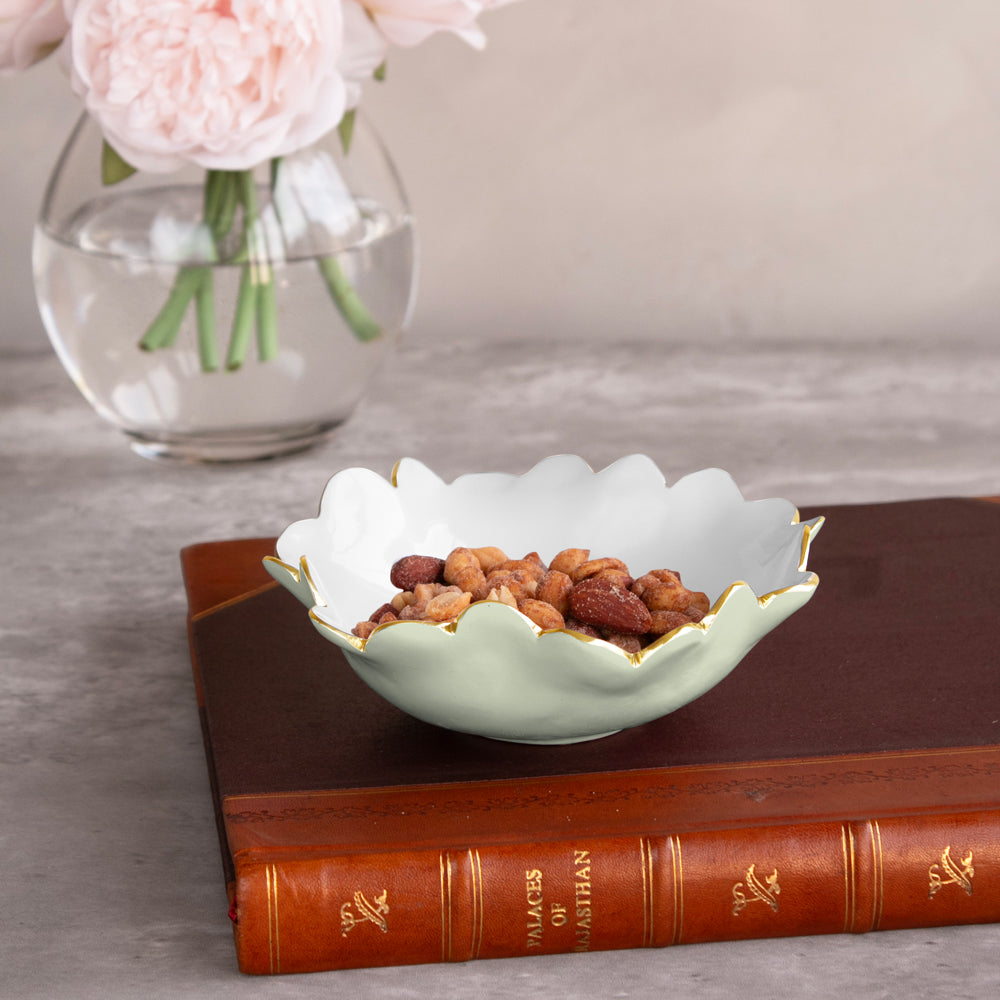 ENCANTO Colette Mini Round Bowl (Pistachio and White)