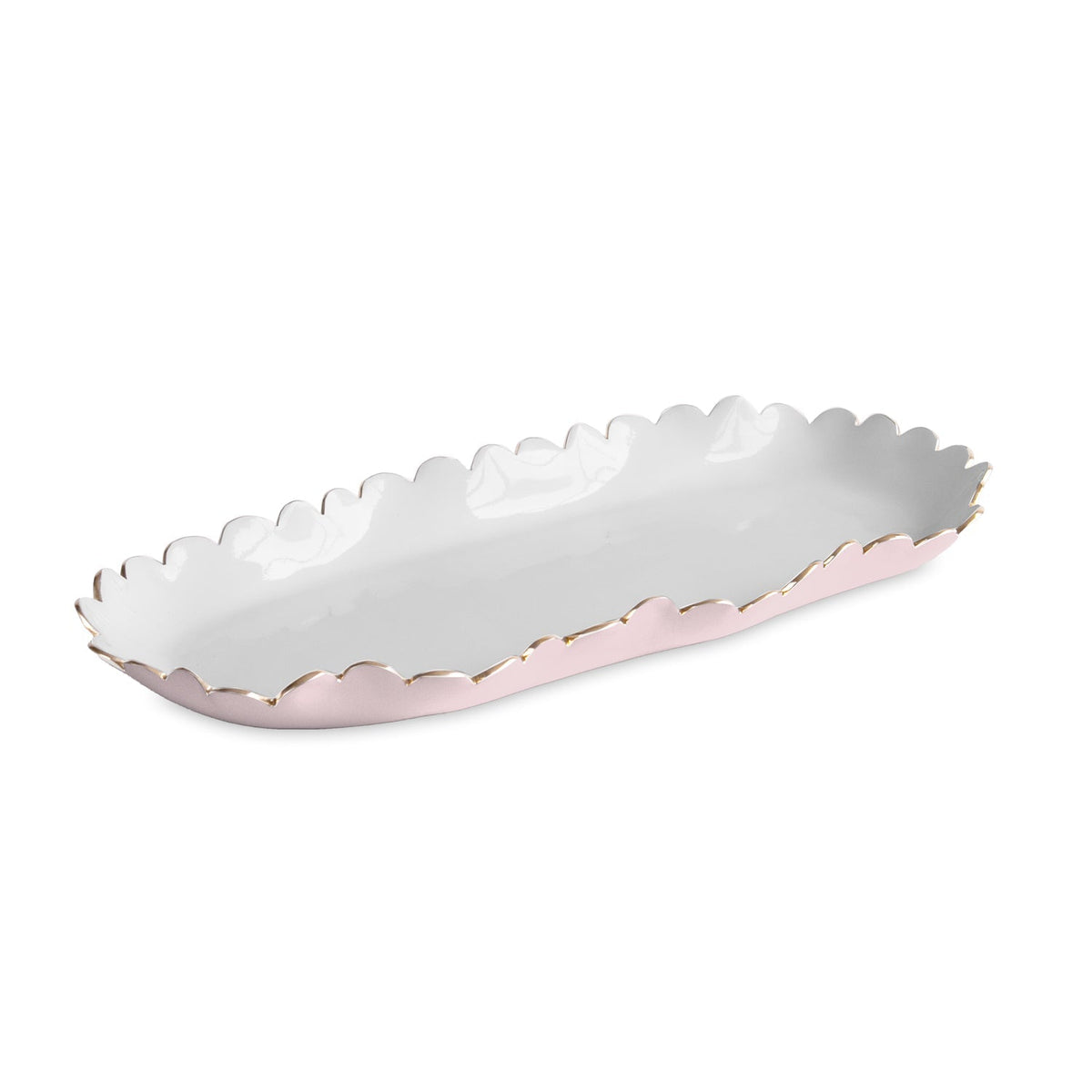 ENCANTO Colette Oblong Tray (Camellia and White)
