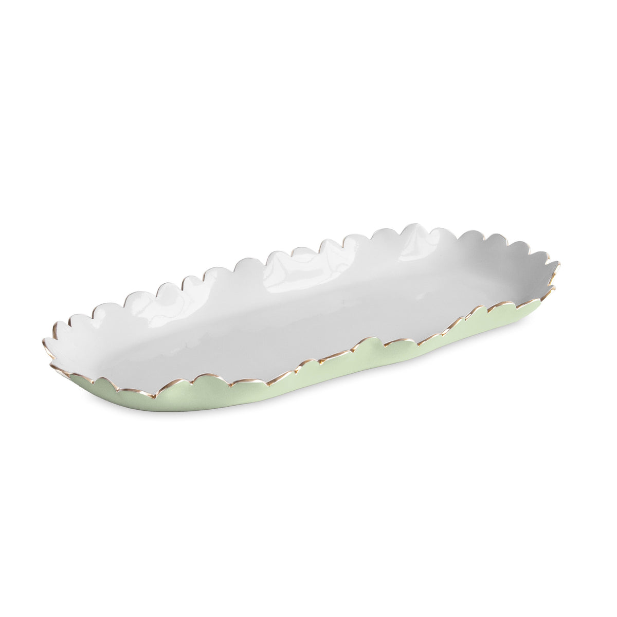ENCANTO Colette Oblong Tray (Pistachio and White)