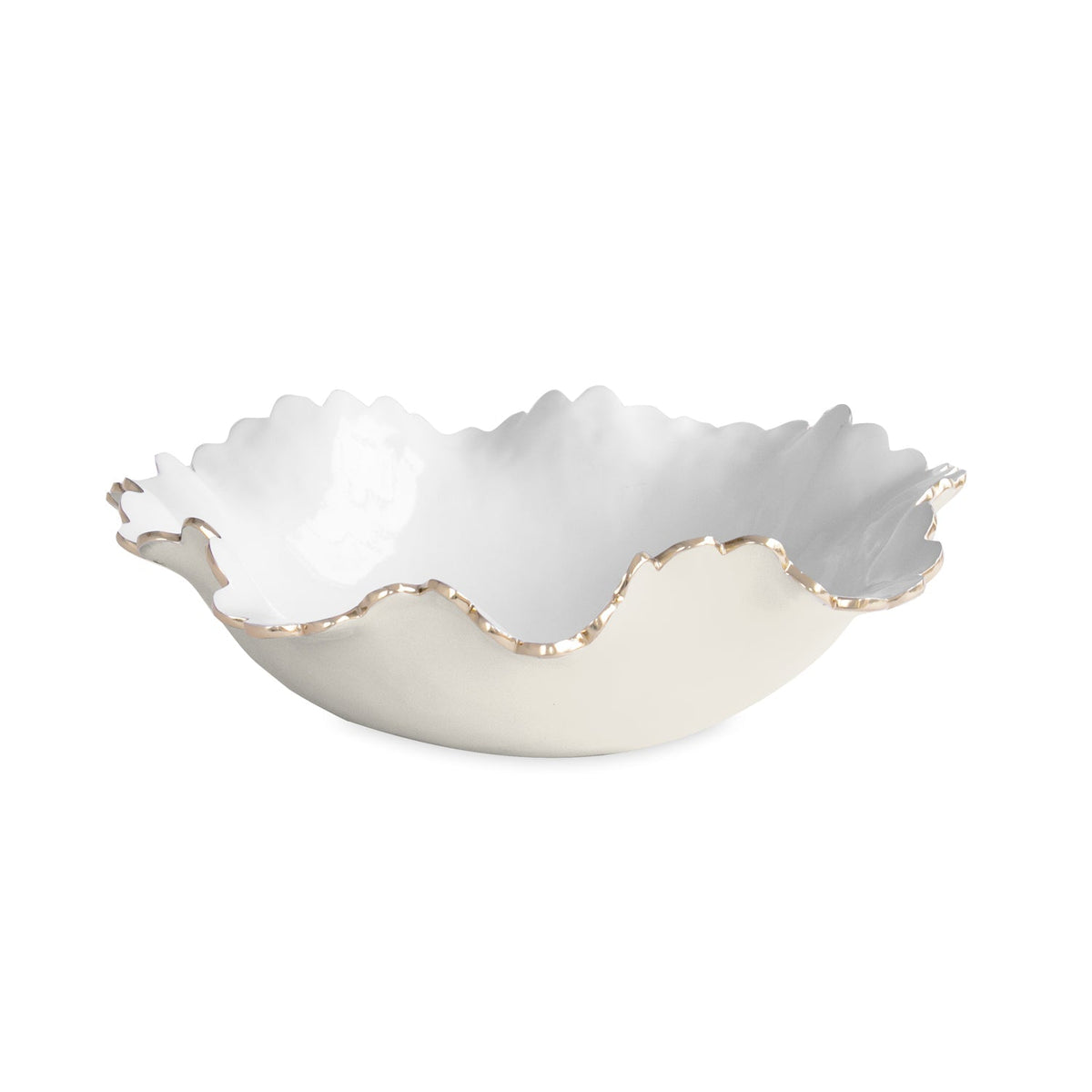 ENCANTO Colette Large Bowl (Cream and White)
