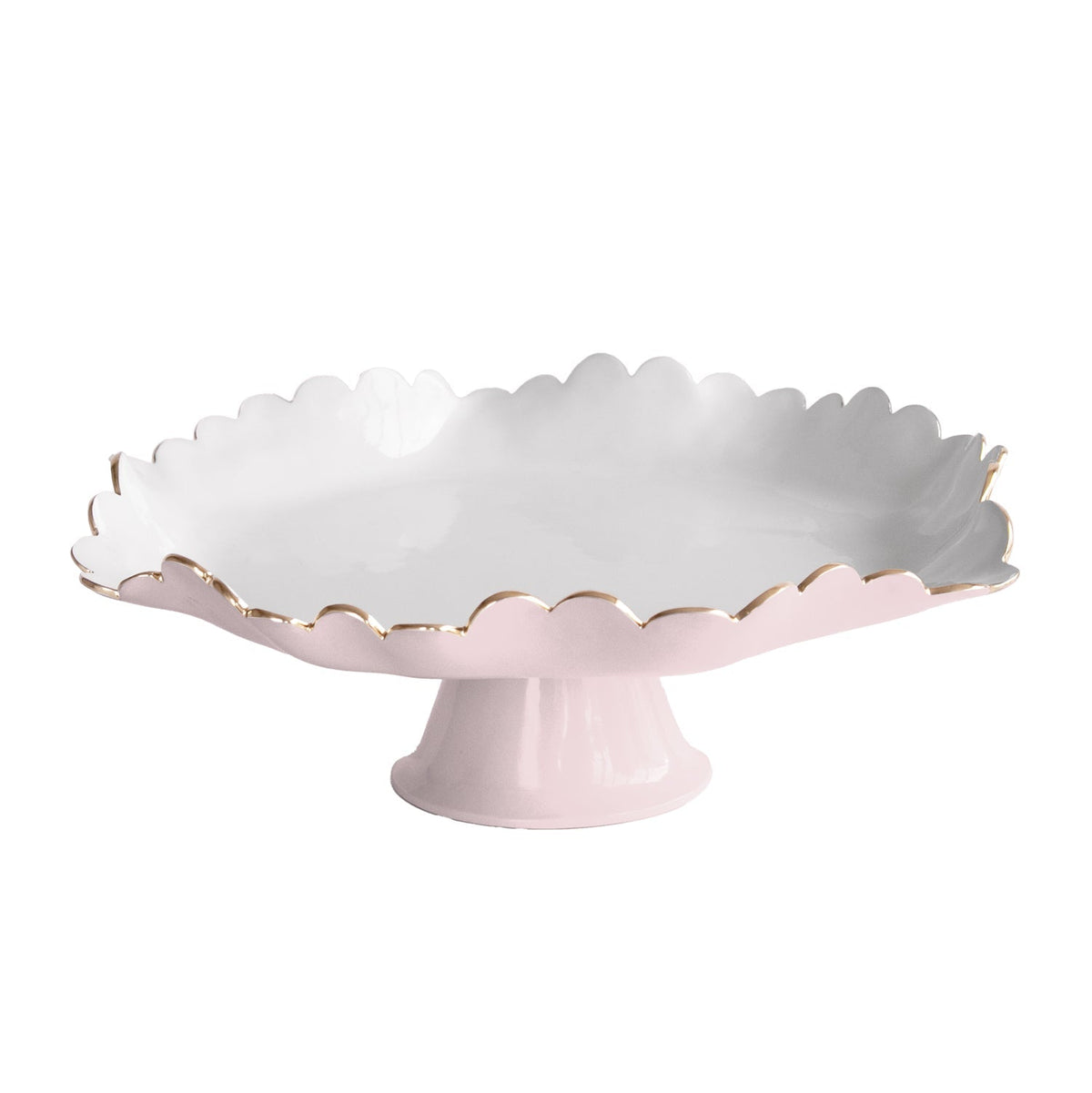 ENCANTO Colette Pedestal Cake Plate (Camellia and White)