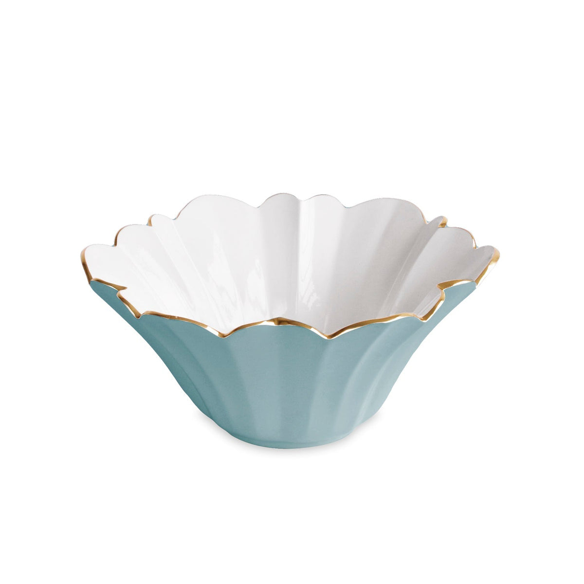 ENCANTO Avril Medium Bowl (Turquoise and White)