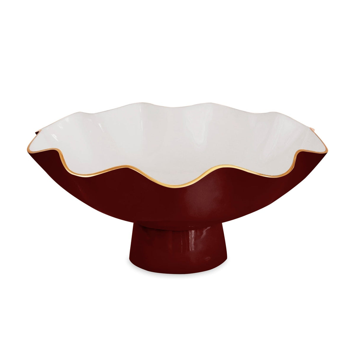 ENCANTO Carola Large Pedestal (Bordeaux and White)