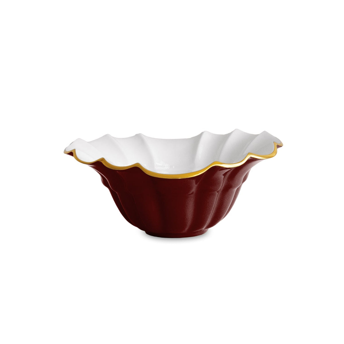 ENCANTO Tuscany Small Bowl (Bordeaux and White)