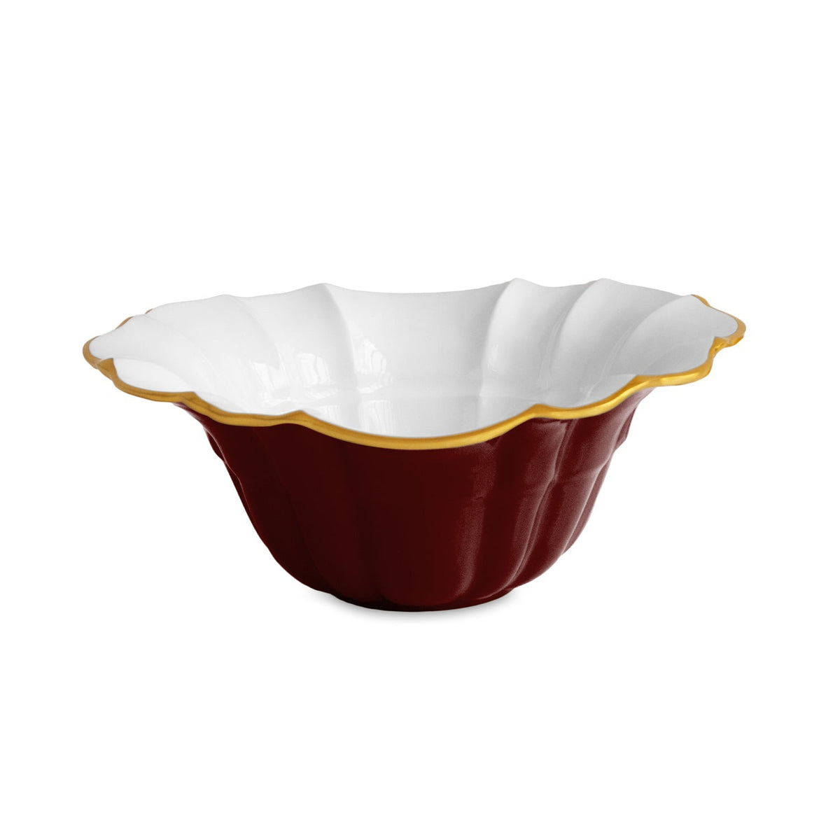 ENCANTO Tuscany Medium Bowl (Bordeaux and White)