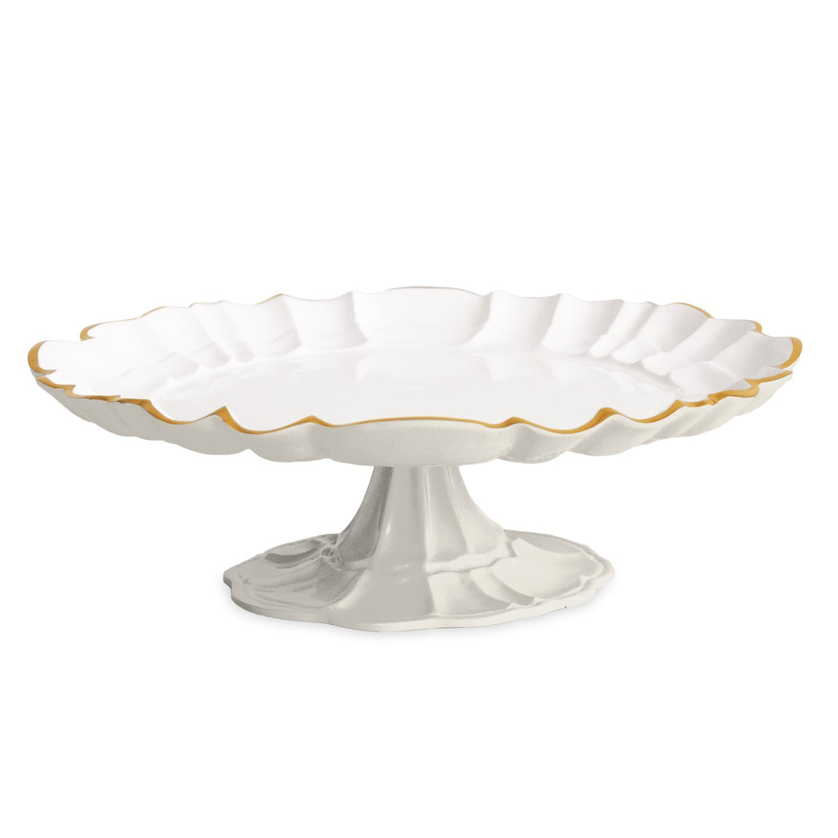ENCANTO Tuscany Pedestal Cake Plate (Cream and White)