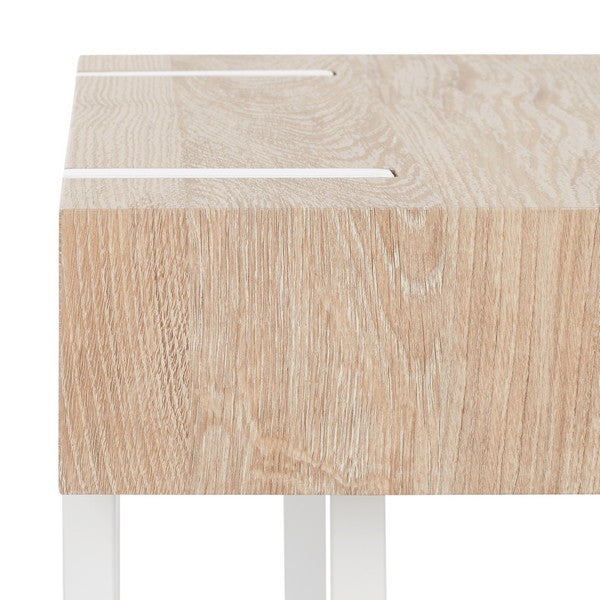 Aberton End Table, ACC7002 | Safavieh - Natural / White