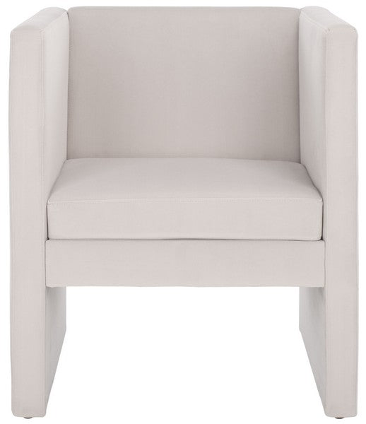 Gisle Accent Chair, ACH4012 | Safavieh - Light Grey Velvet