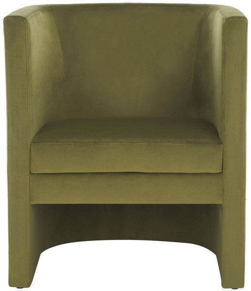 Eydis Accent Chair, ACH4014 | Safavieh - Olive Green Velvet