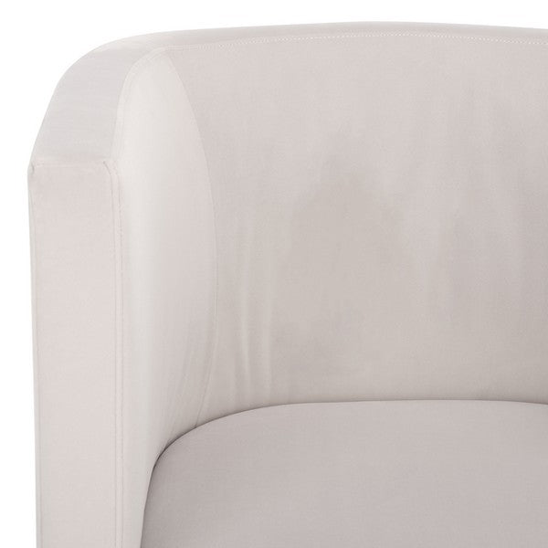Eydis Accent Chair, ACH4014 | Safavieh - Light Grey Velvet