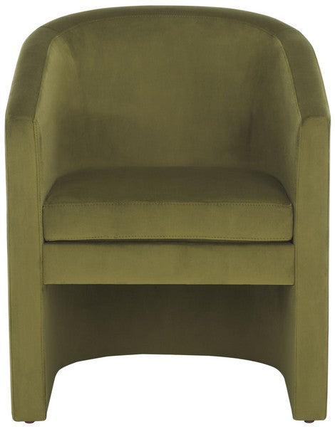 Elysian Accent Chair, ACH4016 | Safavieh - Olive Green Velvet