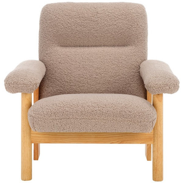 Attwell Accent Chair, ACH5207 | Safavieh - Beige / Natural