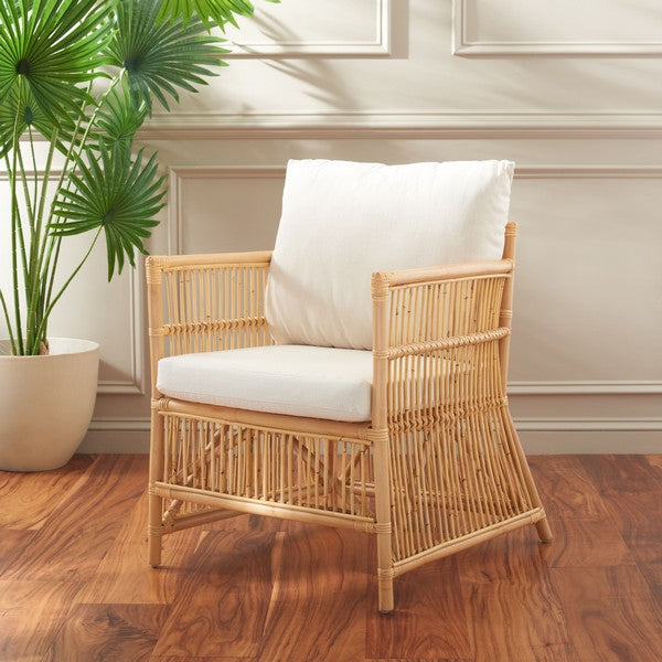 Alvis Accent Chair W/ Cushion, ACH6522 | Safavieh - Natural