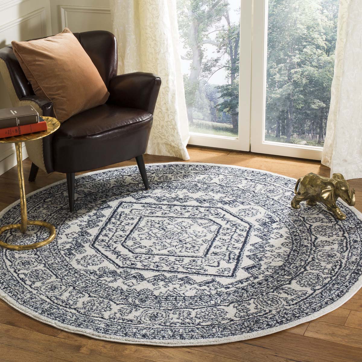 Safavieh Adirondack 108 Rug, Blue, ADR108 - Ivory / Navy