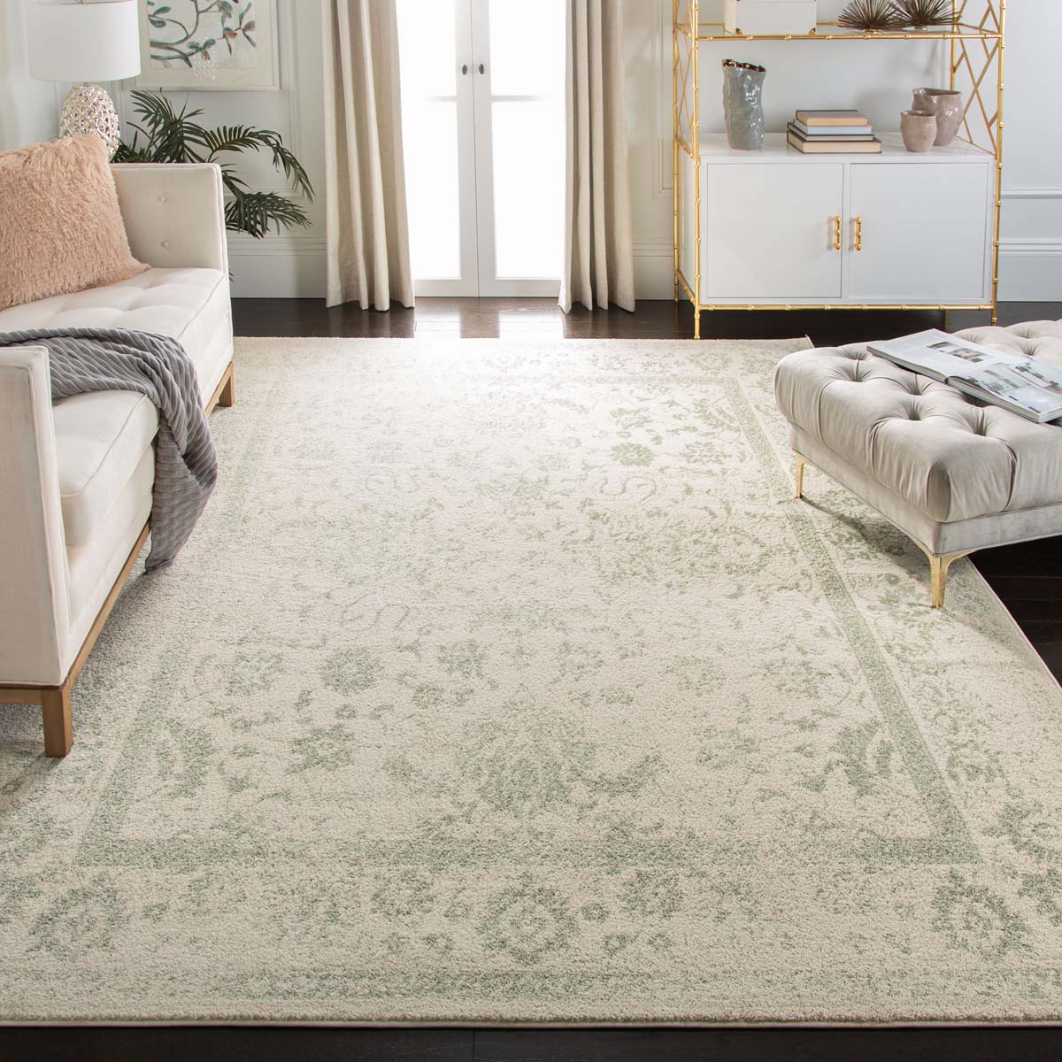 Safavieh Adirondack 109 Rug, Green, ADR109 - Ivory / Sage