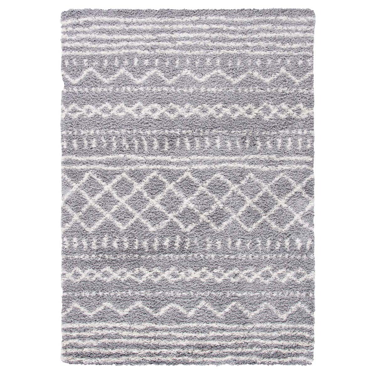 Safavieh Arizona Shag 741 Rug, Grey, ASG741 - Grey / Ivory