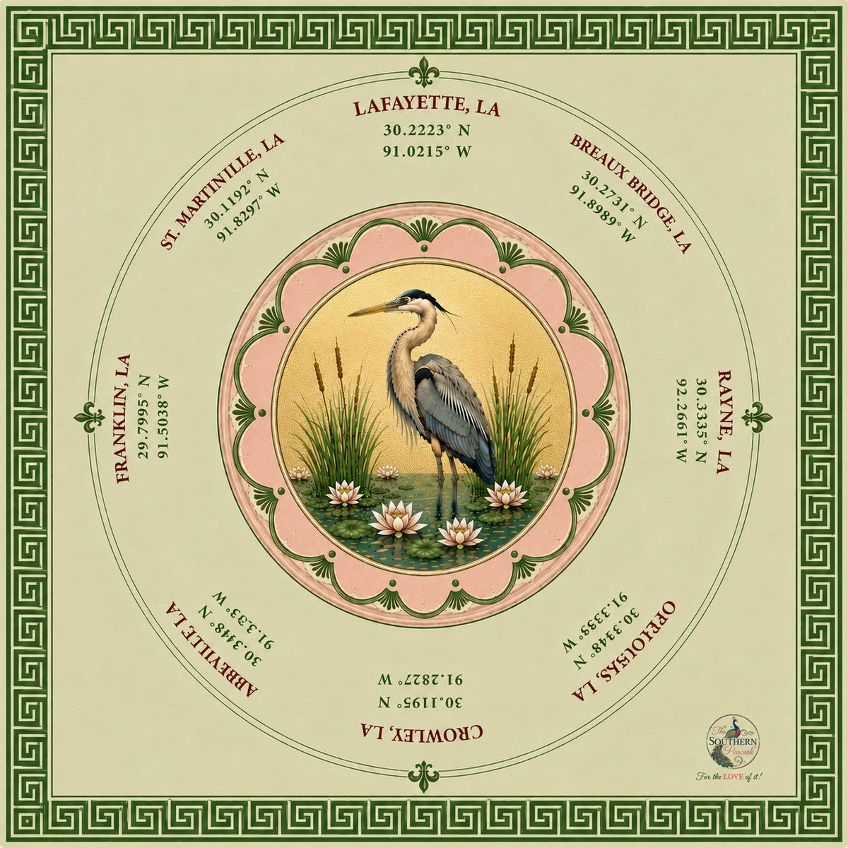 Acadiana Mahjong Mat | Louisiana Collection | Pre-Order