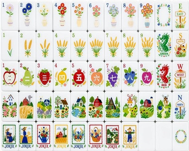Country Garden Mahjong Tile Set