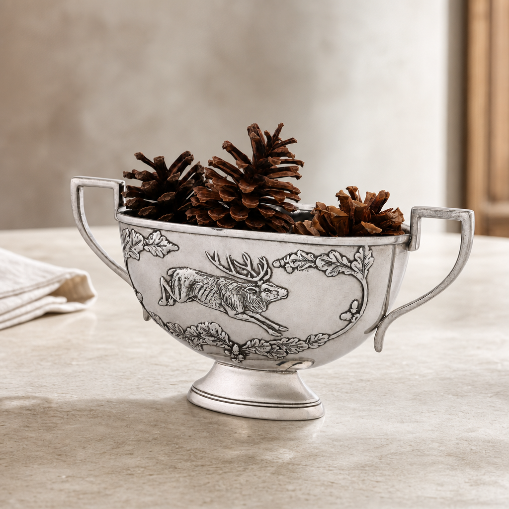 Noble Elk Pewter Gravy Boat